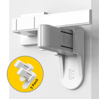 B&Q -  Door Lever Locks. Self Adhesive Door Safety Locks (2 Pack)