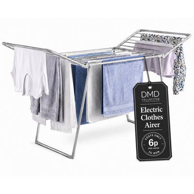 DMD Collective Electric Folding Winged Clothes Dryer 20 Heating Tubes 15Kg Capacity 230W from B&Q