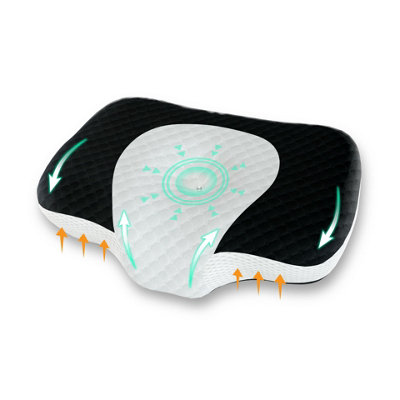 B&Q -  Cervical Memory Foam Neck Pillow For Side SleepersOrthopaedic Pillows For Back And Stomach Sleepers