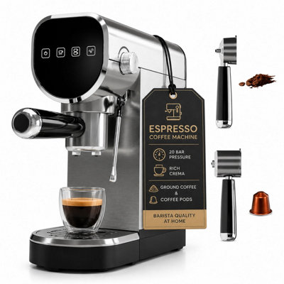 Dmd Collective Unisex Silver 3-In-1 Espresso Coffee Machine, Single/Double Shot, Capsule Safe In Size 20 - Image 3
