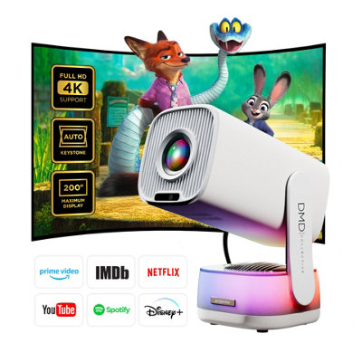 Dmd Collective Full Hd 1080P Portable Projector With Wifi, 4K Support & Hdmi - Image 7