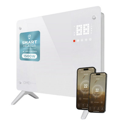 Dmd Collective  Smart Glass Panel Heater With Wi-Fi Control - White - 1500W - Image 6