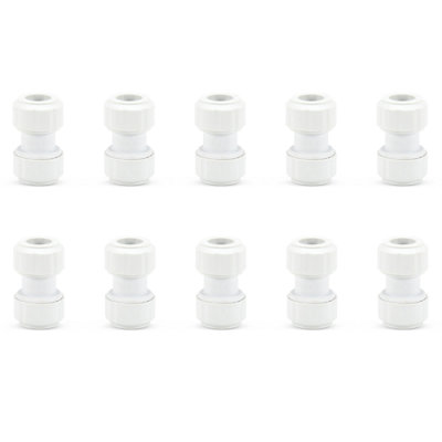 Lavaplumb 15mm Pushfit Coupler White10 Pack from B&Q