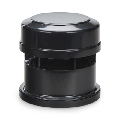 B&Q -  110mm Air Admittance Valve  Female Push Fit & Solvent Weld Fitting For Soil Vent Pipes Internal External Use