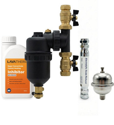 Lavatherm Boiler Complete Pack: 22mm Magnetic Filter15mm Scale Reducer500Ml Inhibitor And Shock Arrestor from B&Q
