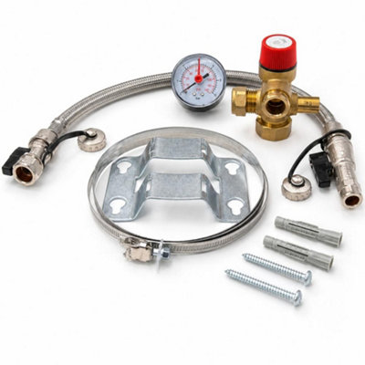 B&Q -  Sealed System Kit 3 Bar With Filling Loop Gauge Valve And Bracket