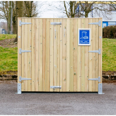 The Garden Village Whalley Commercial Euro 660L Or 1100L Wheelie Bin Shed - Image 4
