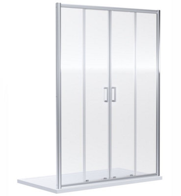 Double Sliding Shower Door 2000X1400mm With Shower Tray 1400X900mm