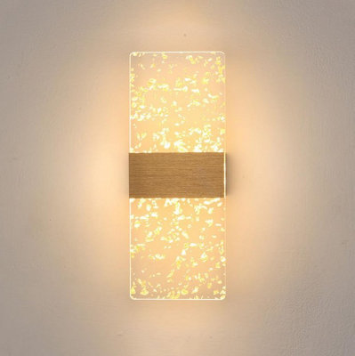 Indoor Wall Lamps Led Sconce Wall Light Modern Decor 6W Gold from B&Q