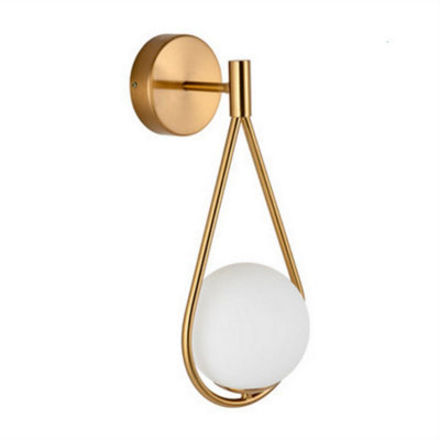 Wall Lights Indoor Wall Sconce Led E27 Gold Wall Lamp Ball 5W from B&Q