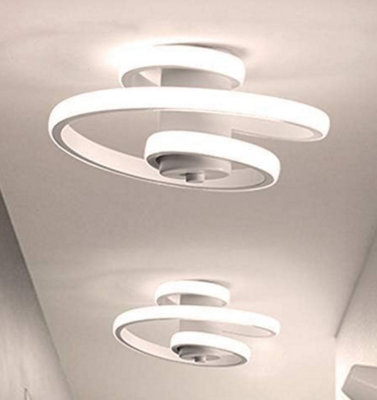 B&Q Semi Flush Led Ceiling Light Ceiling Lamp Light Fixtures 18W White