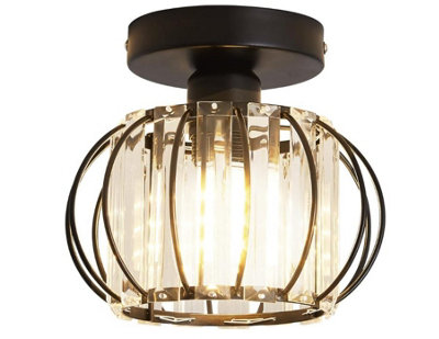  - Semi Flush Mount Chandelier Lighting Black Ceiling Light Fixture