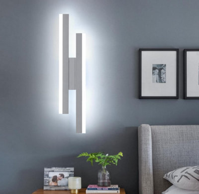 Modern Led Wall Light 16W White Cool White (6500K) Wall Sconce from B&Q
