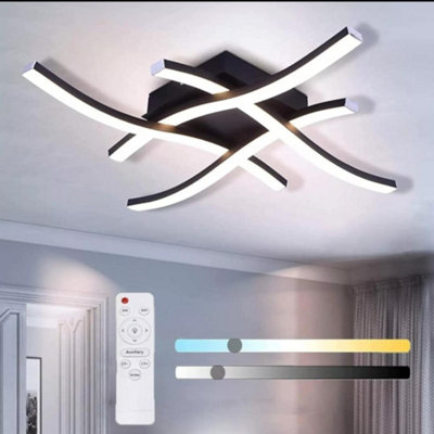 B&Q Light Led Ceiling Dimmable Built-In Led Modern With Remote Control
