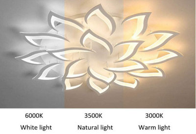 Led Ceiling Light 85 W Dimmable Ceiling Light With Remote Control White from B&Q