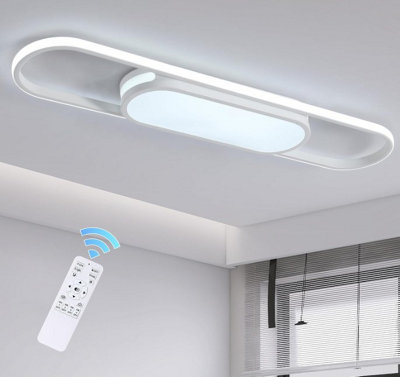  - Led Ceiling Light 80Cm With Remote Control Flush Mount White
