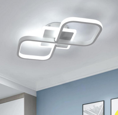 Led Ceiling Light White Square Led Ceiling Light 40Cm from B&Q