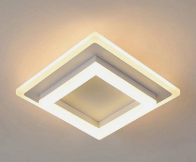  - Led Ceiling Lamp Square Surface Mounted White Modern 30W 3000K