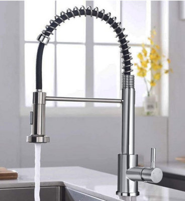  - Kitchen Tap Chrome With Pull Out Spray Brass  Kitchen Sink Mixer Tap