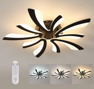  - Led Ceiling Light Dimmable With Remote Control 70Cm Black