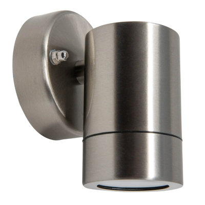 Outdoor Adjustable Wall Light Gu10 Brushed Silver 12Cm Waterproof from B&Q