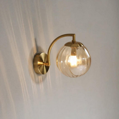  - Nordic Wall Light Modern Glass Wall Lamp Indoor E27 Gold