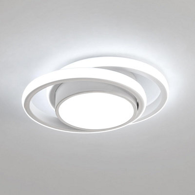  - 32W Led Ceiling Light 27 Cm Flush-Mount Cold White Fixture White