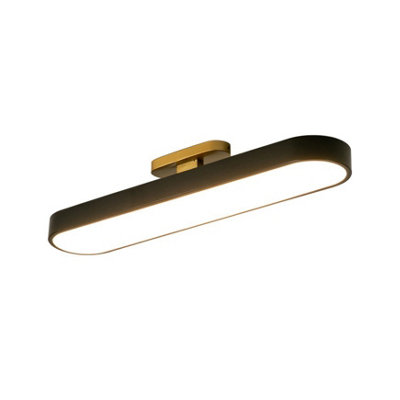  - Flush Mount Led Ceiling Light Black Remote Control 70Cm Dimmable