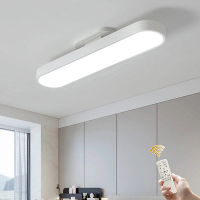 Flush Mount Led Ceiling Light White Remote Control 70Cm Dimmable
