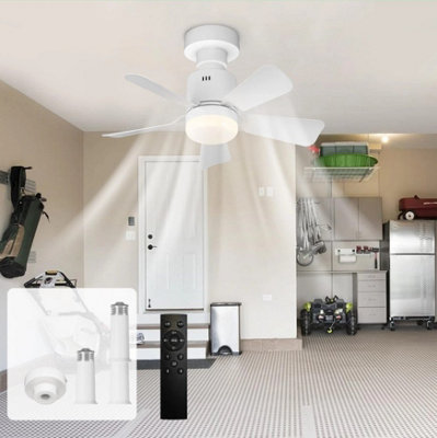 Ceiling Fan Light Screw In E27 Remote Control Led Lamp White 45Cm from B&Q