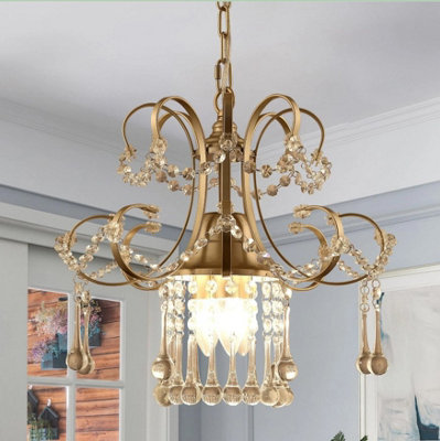 Chandelier Champagne 3 Light G9 Pendant Ceiling Lamp Champagne from B&Q