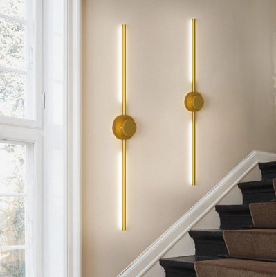 2Pack Wall Lights Indoor Dimmable Led Battery Gold 100Cm from B&Q