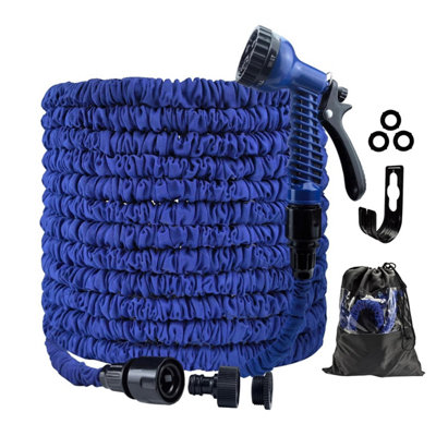 Cnmtcco Garden Hose Pipe100 Ft Hoses Expandable With 3 / 41 / 2 FittingsExpanding Magic 7 Function Spray Nozzle from B&Q