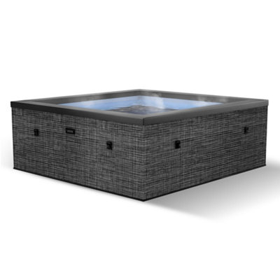Rackhams Grey Garda 4/6 Person Eco Foam Hot Tub With Built-In Integrated Heater - Flint - 4 Person | 160X70cm - Standard - Image 7