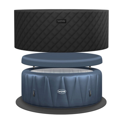 Wave Spas Unisex Navy Wave Atlantic 6-Person Inflatable Hot Tub Bundle With Thermal Cover & Ground Sheet In Size 40 - Image 4