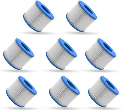 B&Q -  Wave Hot Tub & Spa Replacement Filter Cartridge Screw-On ThreadedSpa Water Filter8 Pack
