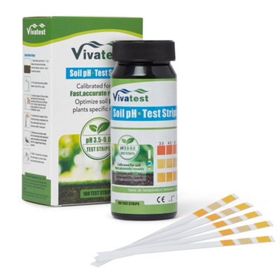 Vivatest Soil Ph Test Kit 100 Pack Soil Tester 3.5 To 9.0 Range For Garden Lawn Plants Vegetables And House Plants from B&Q