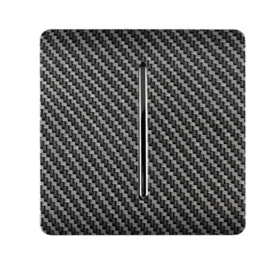 Trendiswitch Trendi Switch 10A Triple Pole Bathroom Fan Isolator Switch In Carbon Fibre