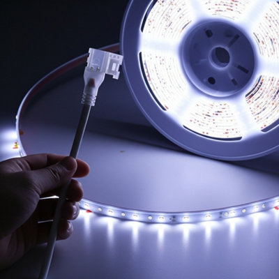 Brightex LED Brightex 25M Smd Led Strip Light White 220V Flexible Super Bright Ip65 Led Tape With Connector For Indoor & Outdoor from B&Q