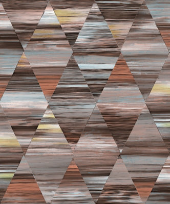 Zed Décor Zed Decor Geometric Textured Mirror Effect Jewel Multi Colour Vinyl Wallpaper 7821 from B&Q