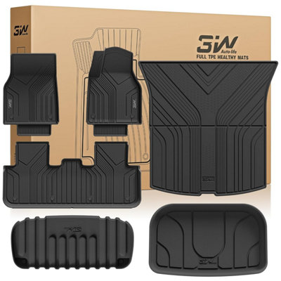 3 W Rhd 6 Pcs Set Floor Mats & Boot Liner Fit For Standard Tesla Model Y 2026All Weather Dog Friendly Tpe Car Anti-Slip Heavy from B&Q