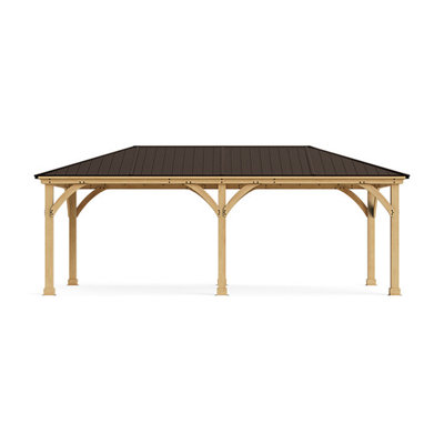 B&Q Brown Meridian Gazebo X 24Ft (3.7M X 7.4M) 12Ft