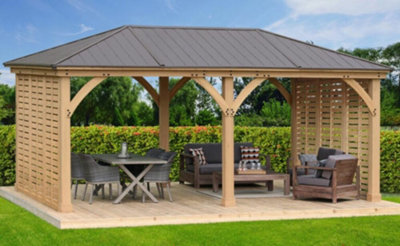 Meridian Gazebo 12Ft X 20Ft (3.7 X 6.2M) With Double Wall from B&Q