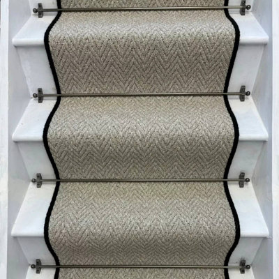 RainbowHome Andes Stair Runner With 100% Pure Wool Edge 60 650 from B&Q