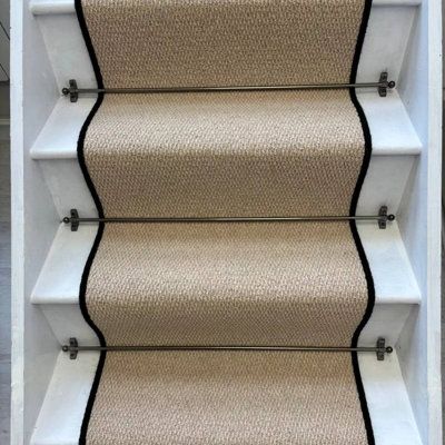 RainbowHome Kalahari Caramel Stair Runner Loop Pile With 100% Wool Edge 55 650 from B&Q
