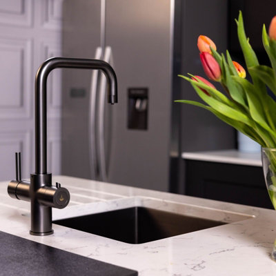 Flode Tre 3 In 1 Boiling Water Tap Gun Metal Finish from B&Q