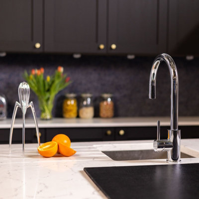 B&Q -  Dolja Kitchen Sink Mixer With Concealed Pull Out Hose And Spray Head Chrome