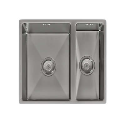 Flode Mockeln1.5 Bowl Stainless Steel Kitchen SinkInset Or UndermountedBrushed Steel Finish555mm X 440mm X 200mm from B&Q