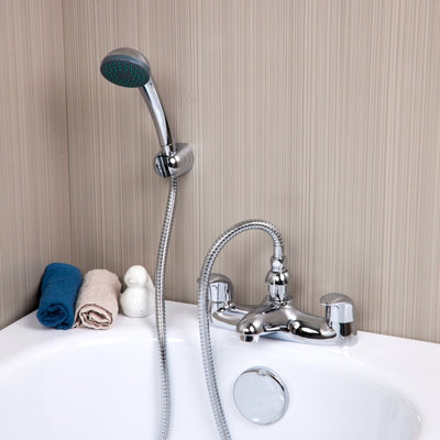 Flode Boden Bath Shower Mixer Tap Includes Handset And Holder Chrome from B&Q