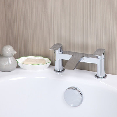 Flode Falun Bath FillerPolished Chrome from B&Q